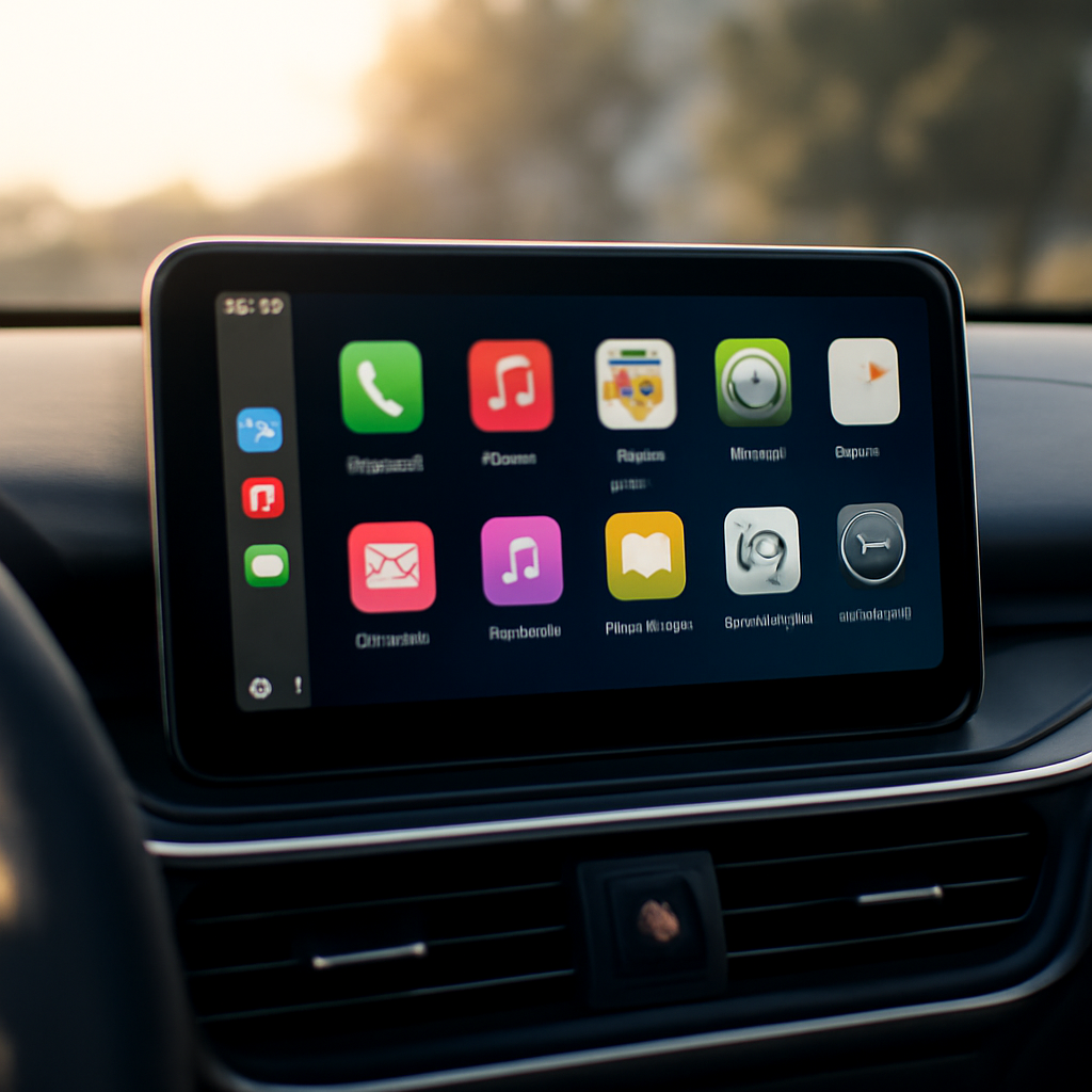 Guide d'achat : Écran CarPlay sans fil idéal pour votre voiture – Utilisation au jardin (IA)